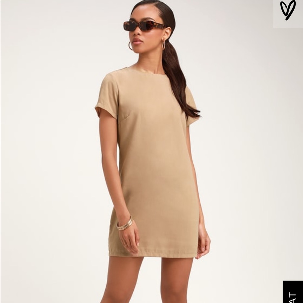 NWT Lulu’s Nude Shift Dress